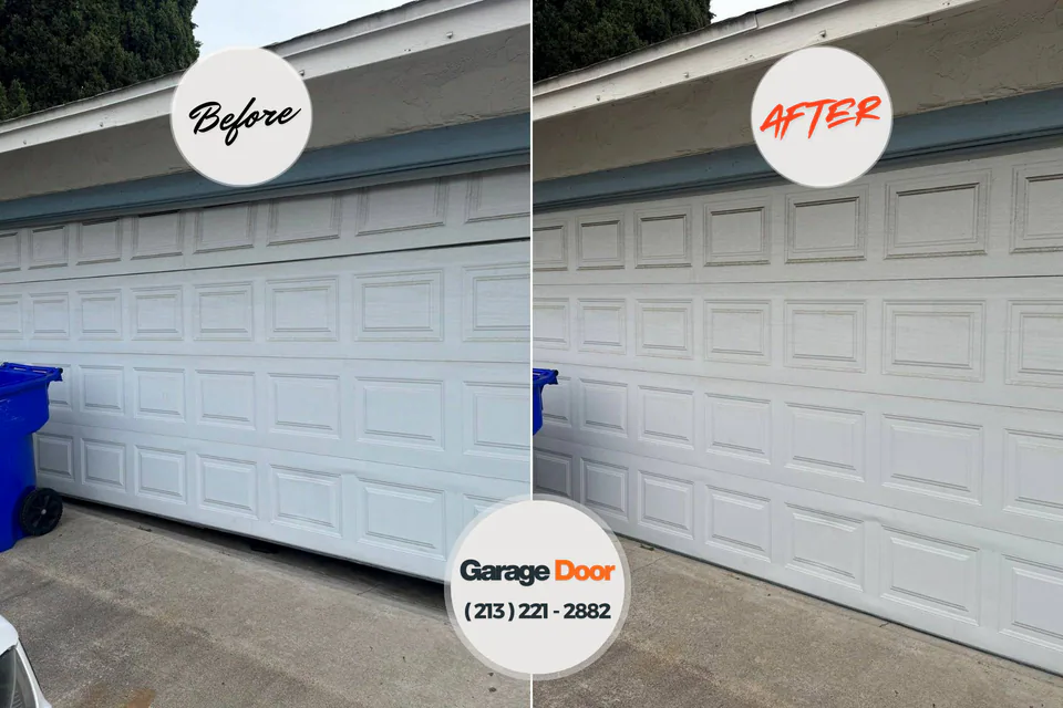 Before and after: garage door repair Bowling Green, MO